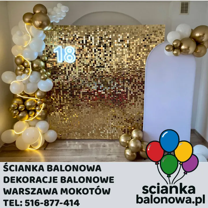 ścianka balonowa warszawa mokotów dekoracje balonowe