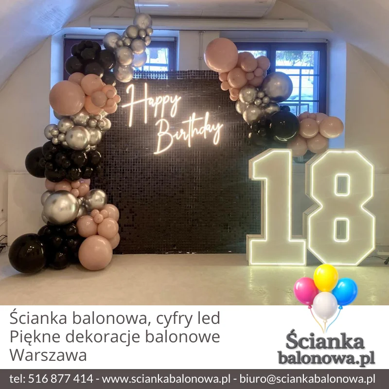 ścianka balonowa Warszawa dekoracje balonowe