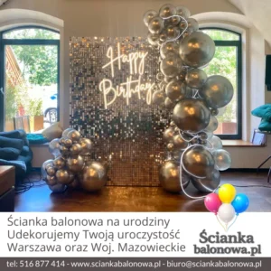 ścianka balonowa na urodziny warszawa