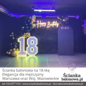 ścianka balonowa na 18tkę warszawa